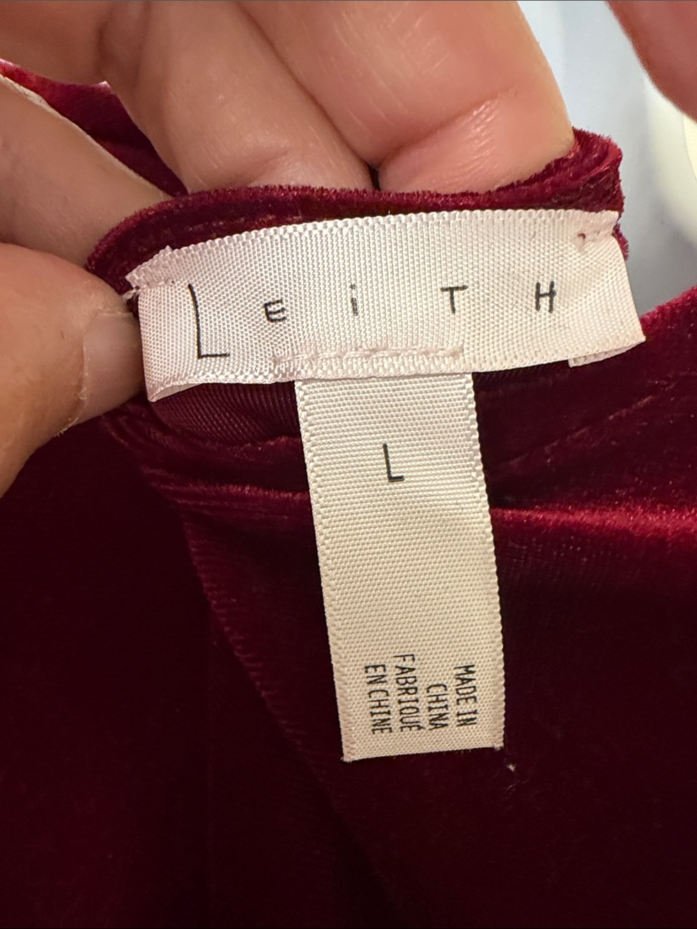 Leith Burgundy Velvet Wrap Maxi Dress - Picture 3 of 5